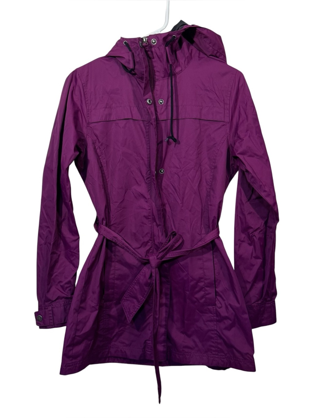 Columbia Omni-Shield Purple Tapered Tie Waist Trench Rain Jacket